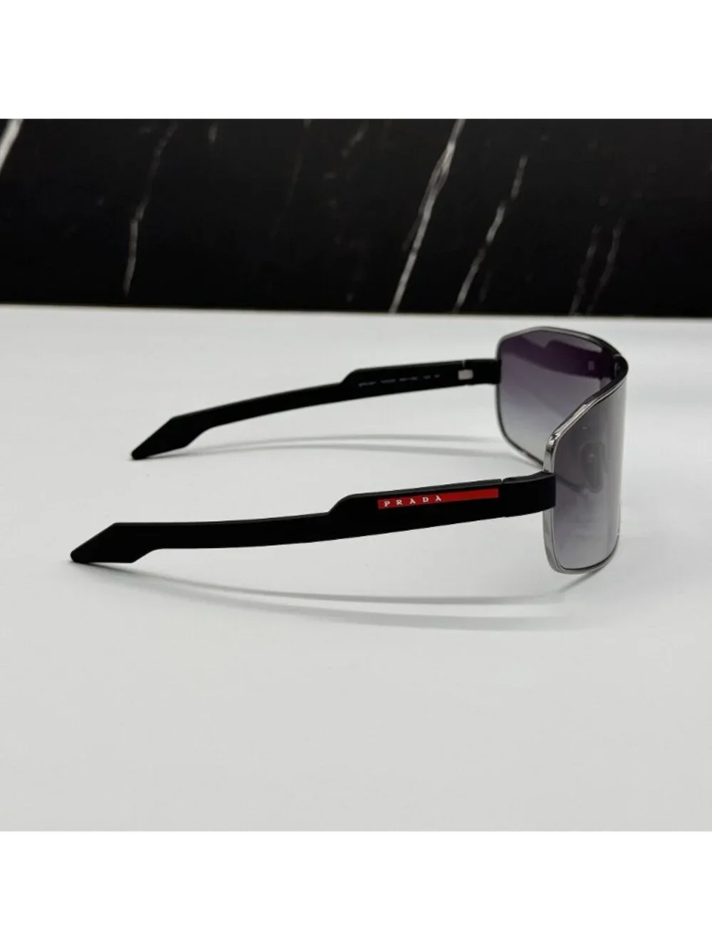 Prada Linea Rossa PS54YS 5AV09U Men Black Gray Sport Sunglasses Authentic NEW